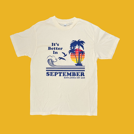 BETTER IN SEPTEMBER VINTAGE POSTCARD TEE