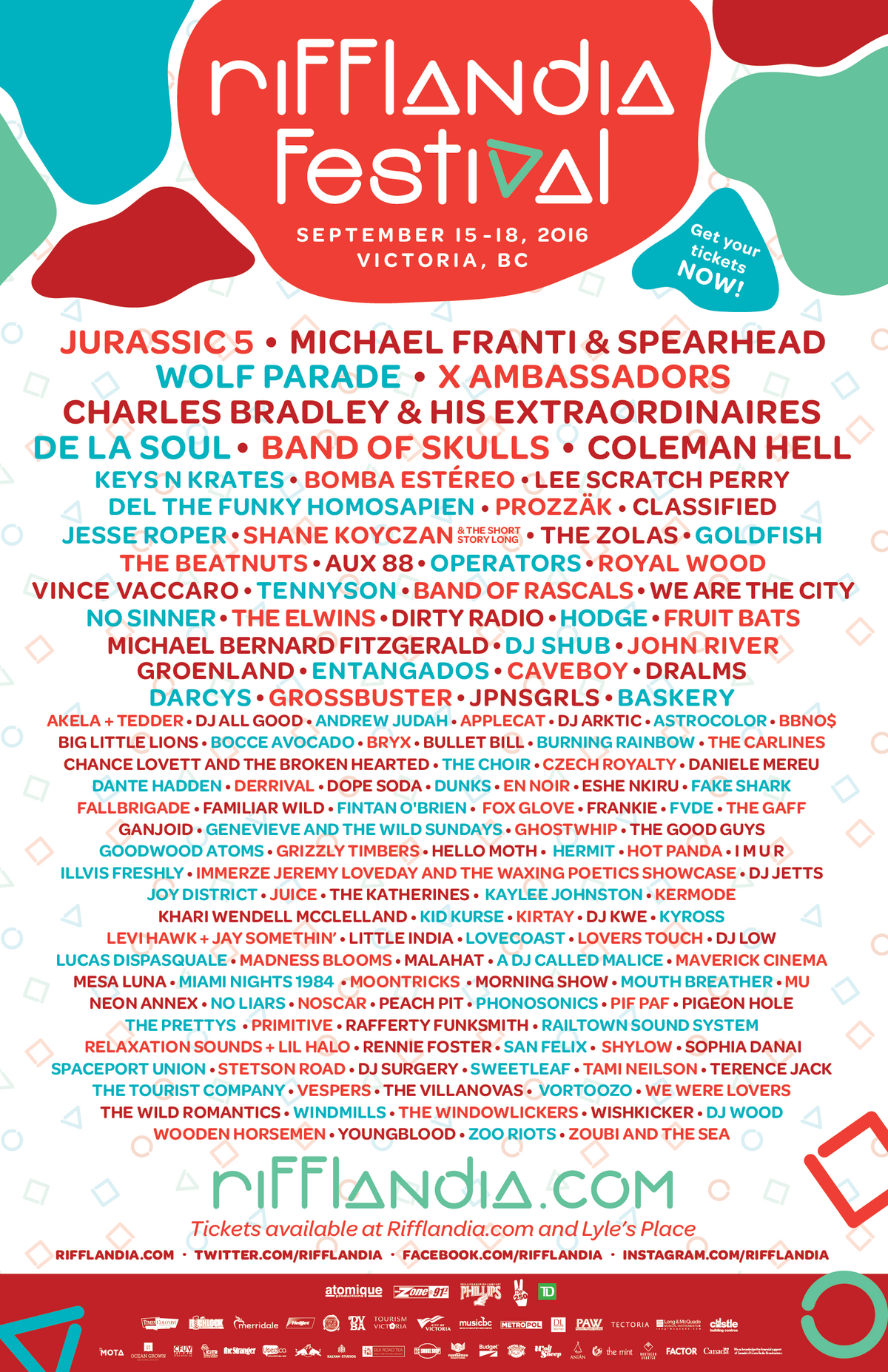 2016 Lineup Poster