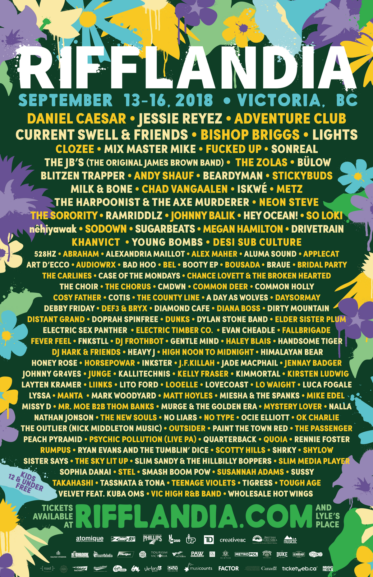 2018 Lineup Poster